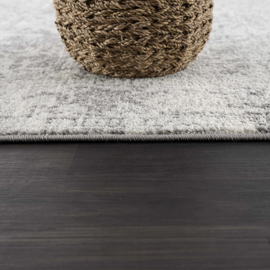 Lumina Rachel Area Rug Traditional Charcoal Gray Machine Woven
