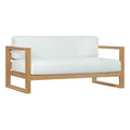 Modway Upland Elegant Solid Teak Outdoor Patio Sofa