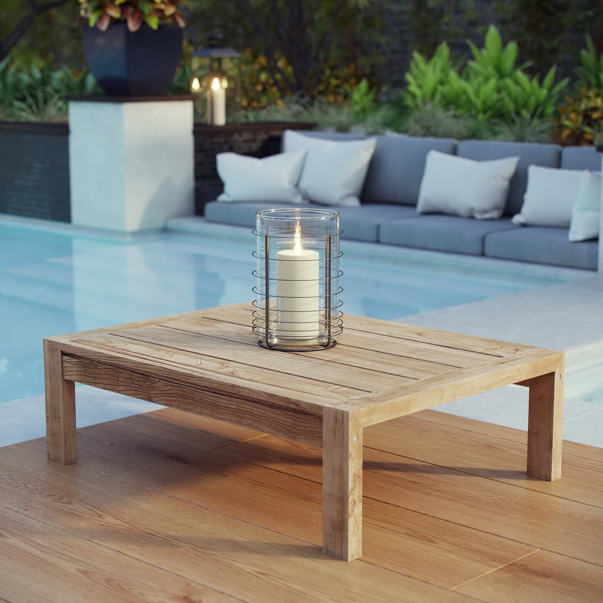 Modway Upland Solid Teak Outdoor Patio Coffee Table