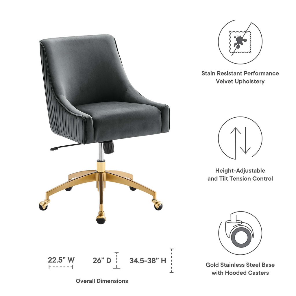 Modway Discern Performance Velvet Modern Office Chair