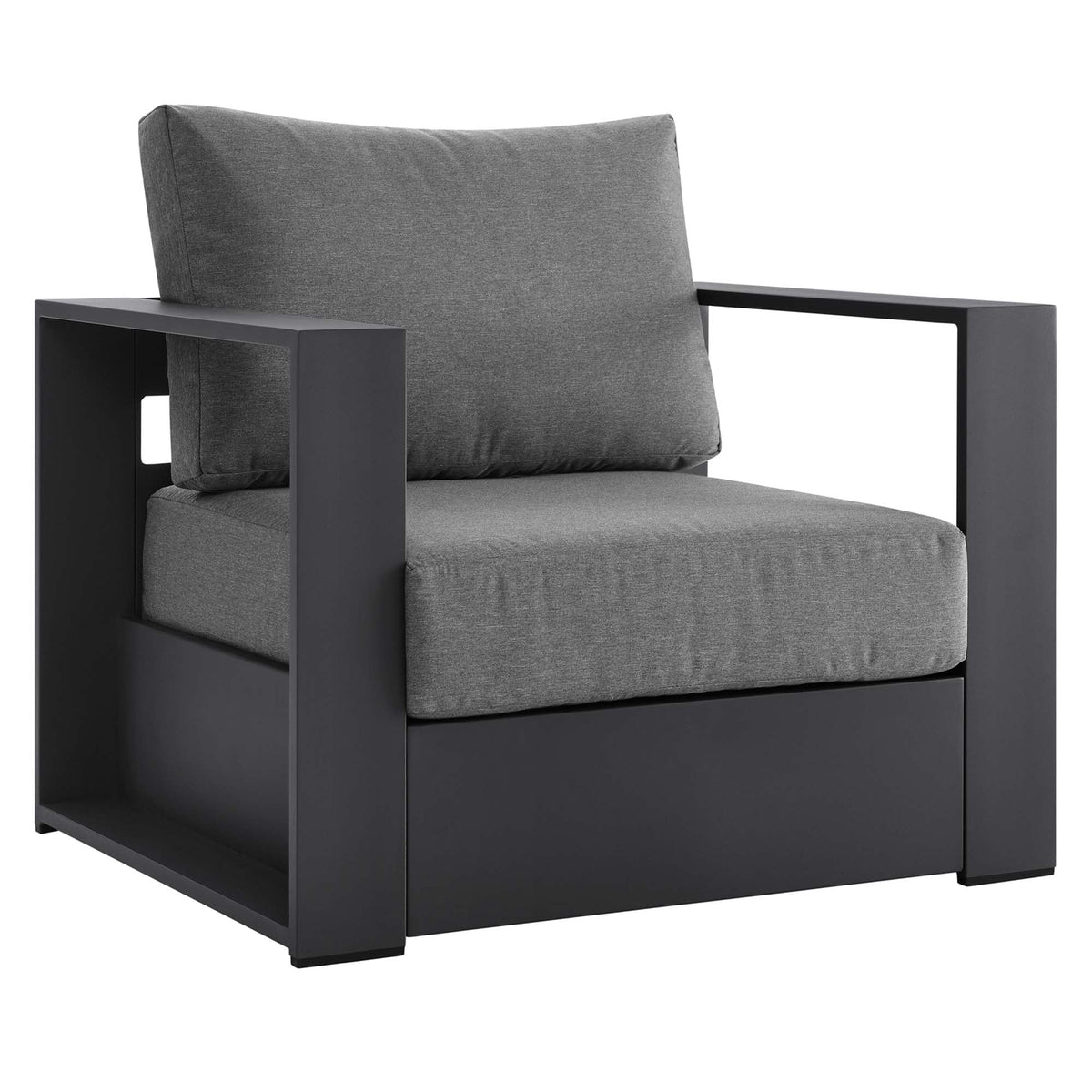 Modway Tahoe Outdoor Aluminum Armchair Weather Resistant Design