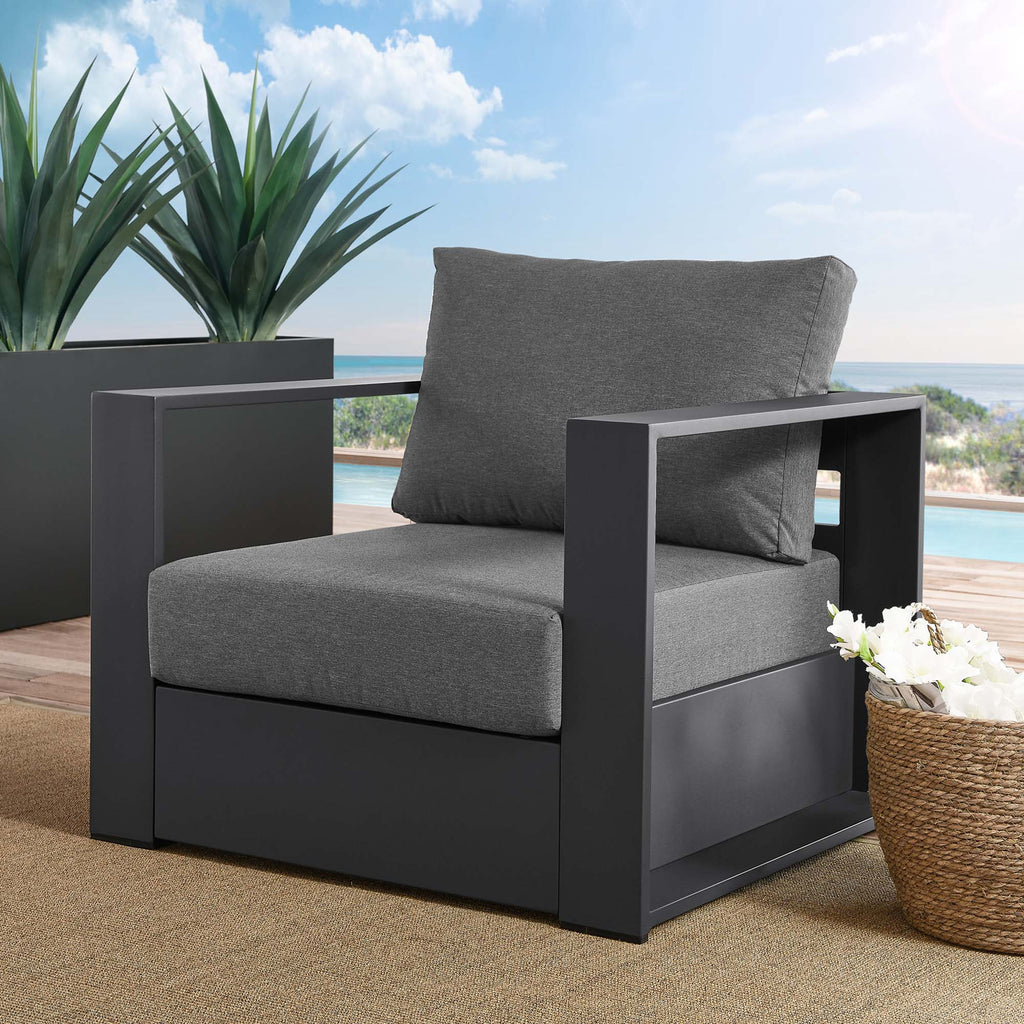 Modway Tahoe Outdoor Aluminum Armchair Weather Resistant Design