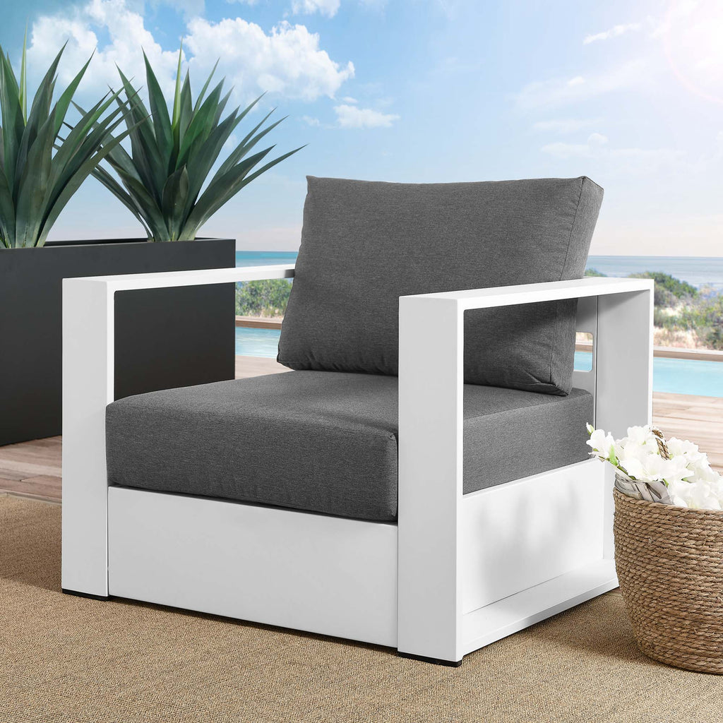 Modway Tahoe Outdoor Aluminum Armchair Weather Resistant Design