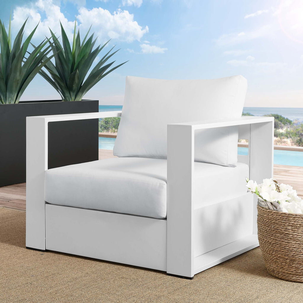 Modway Tahoe Outdoor Aluminum Armchair Weather Resistant Design