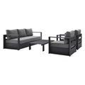Modway Tahoe 4 Piece Powder Coated Aluminum Patio Set