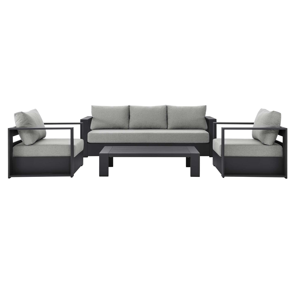 Modway Tahoe 4 Piece Powder Coated Aluminum Patio Set