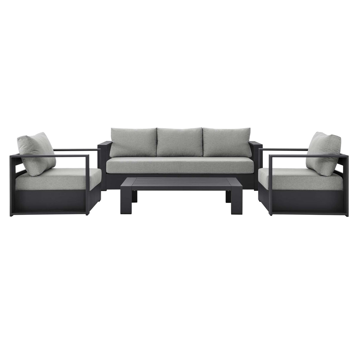 Modway Tahoe 4 Piece Powder Coated Aluminum Patio Set