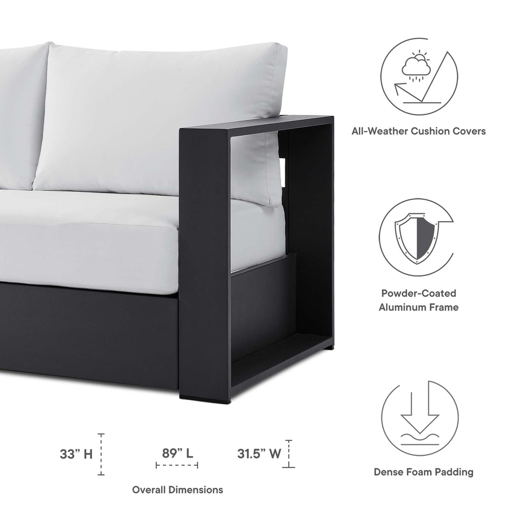 Modway Tahoe 4 Piece Powder Coated Aluminum Patio Set
