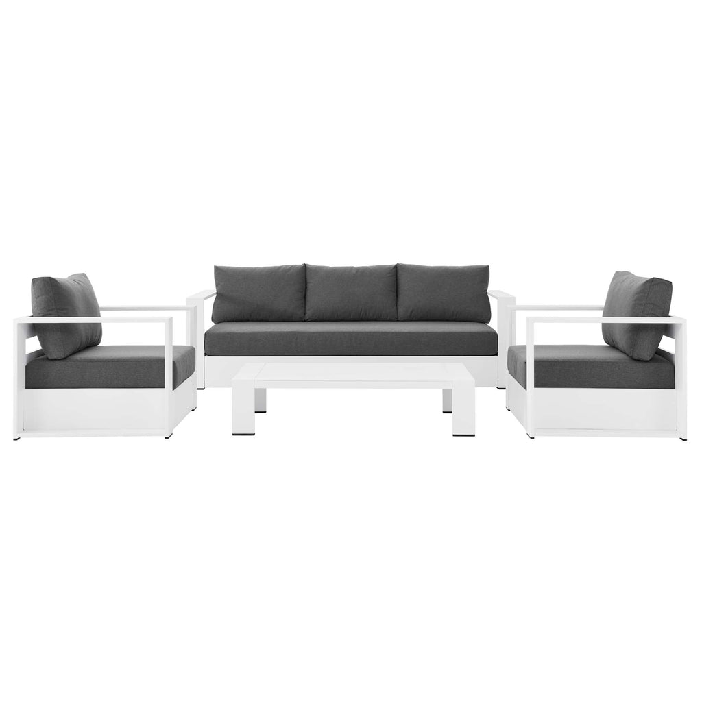 Modway Tahoe 4 Piece Powder Coated Aluminum Patio Set