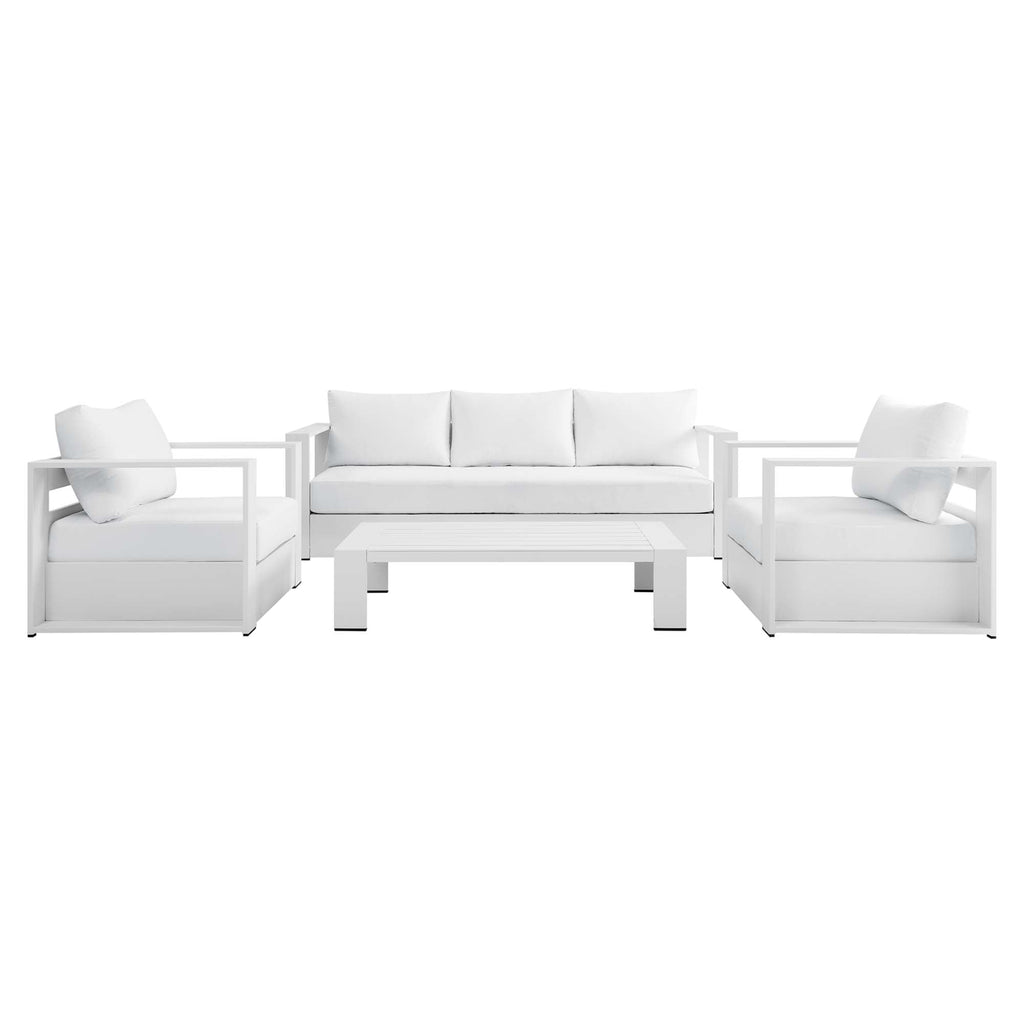 Modway Tahoe 4 Piece Powder Coated Aluminum Patio Set