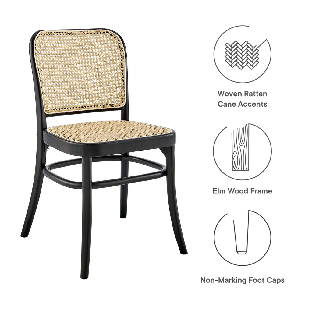 Modway Winona Woven Rattan Dining Side Chair Set Of 2