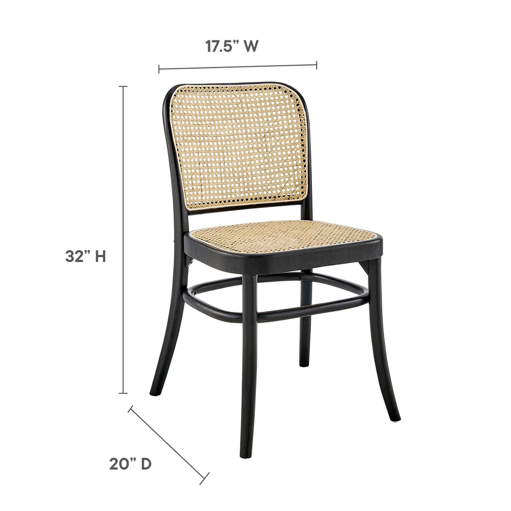 Modway Winona Woven Rattan Dining Side Chair Set Of 2