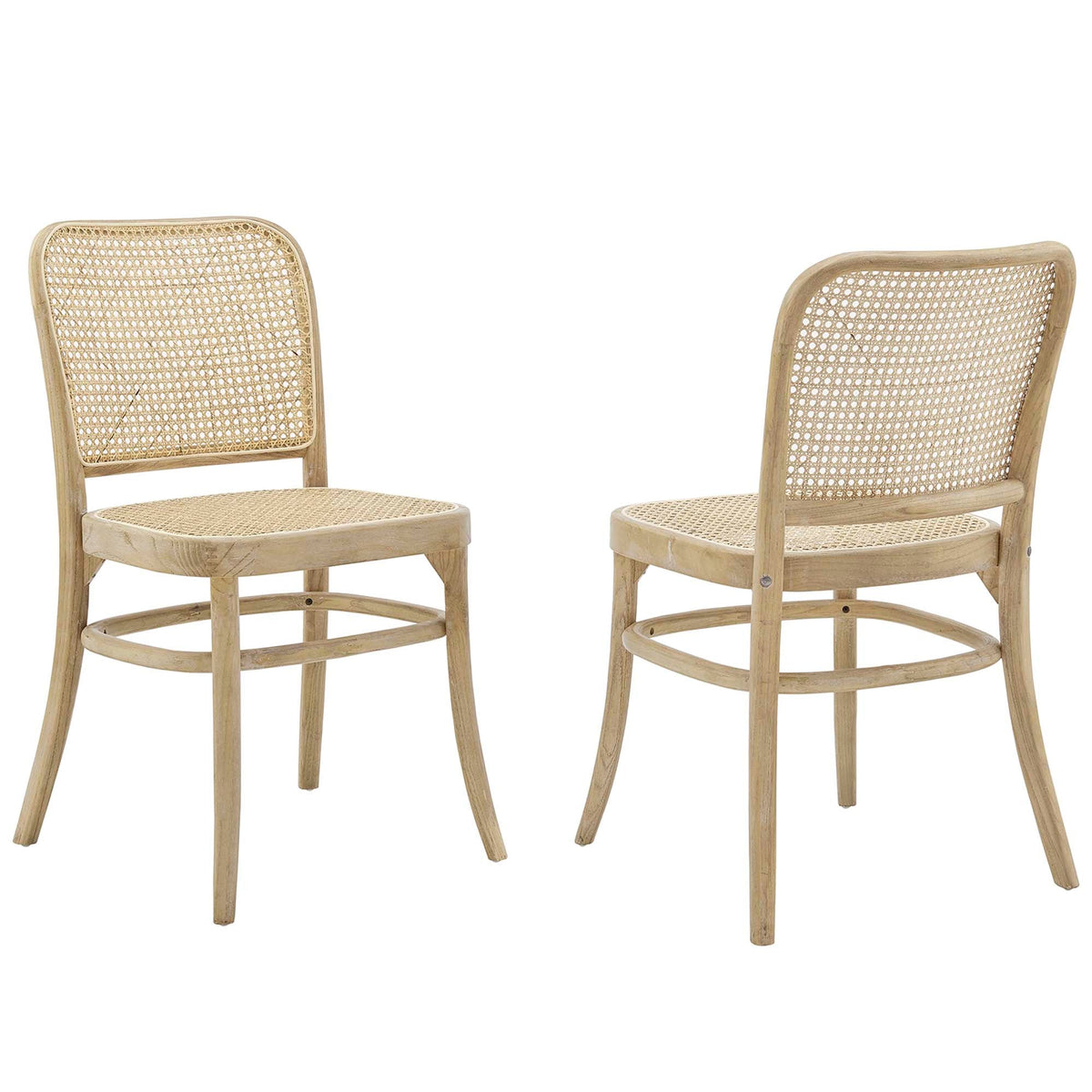 Modway Winona Woven Rattan Dining Side Chair Set Of 2