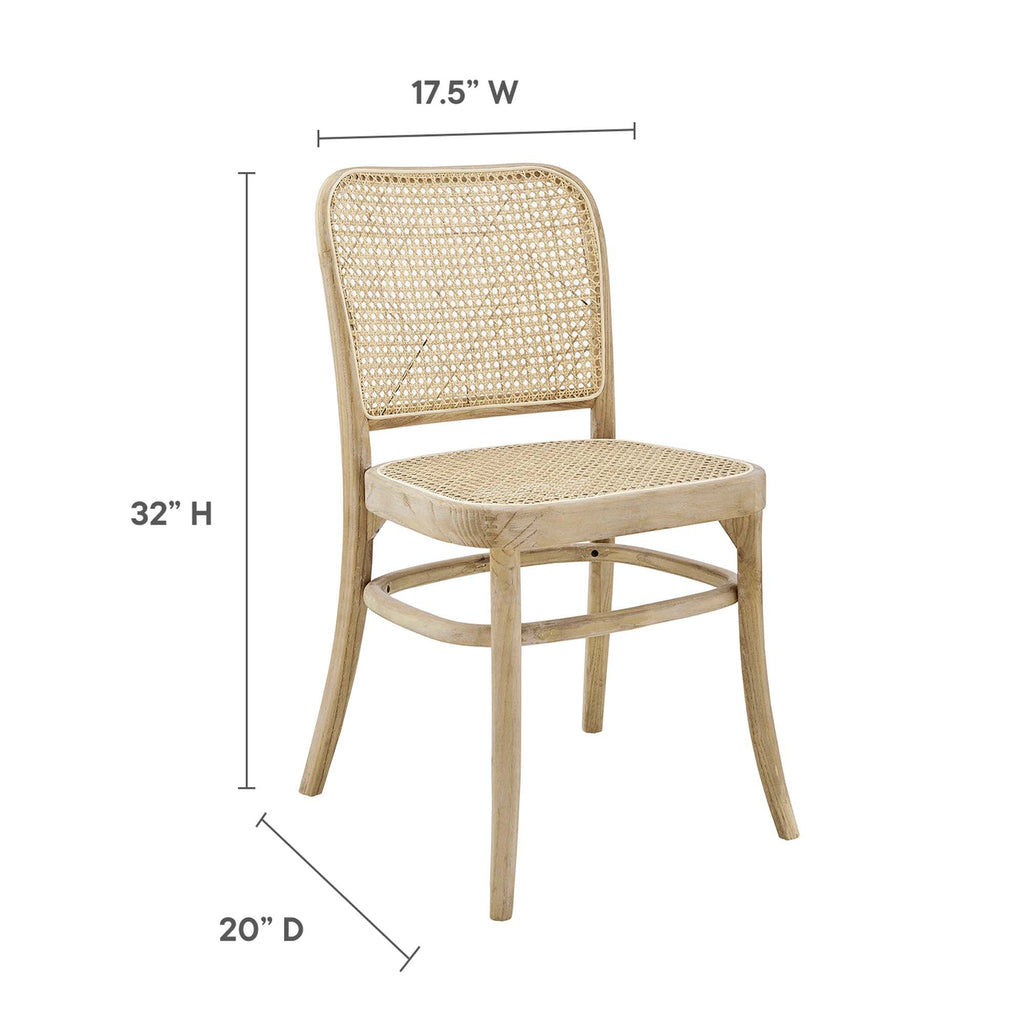 Modway Winona Woven Rattan Dining Side Chair Set Of 2