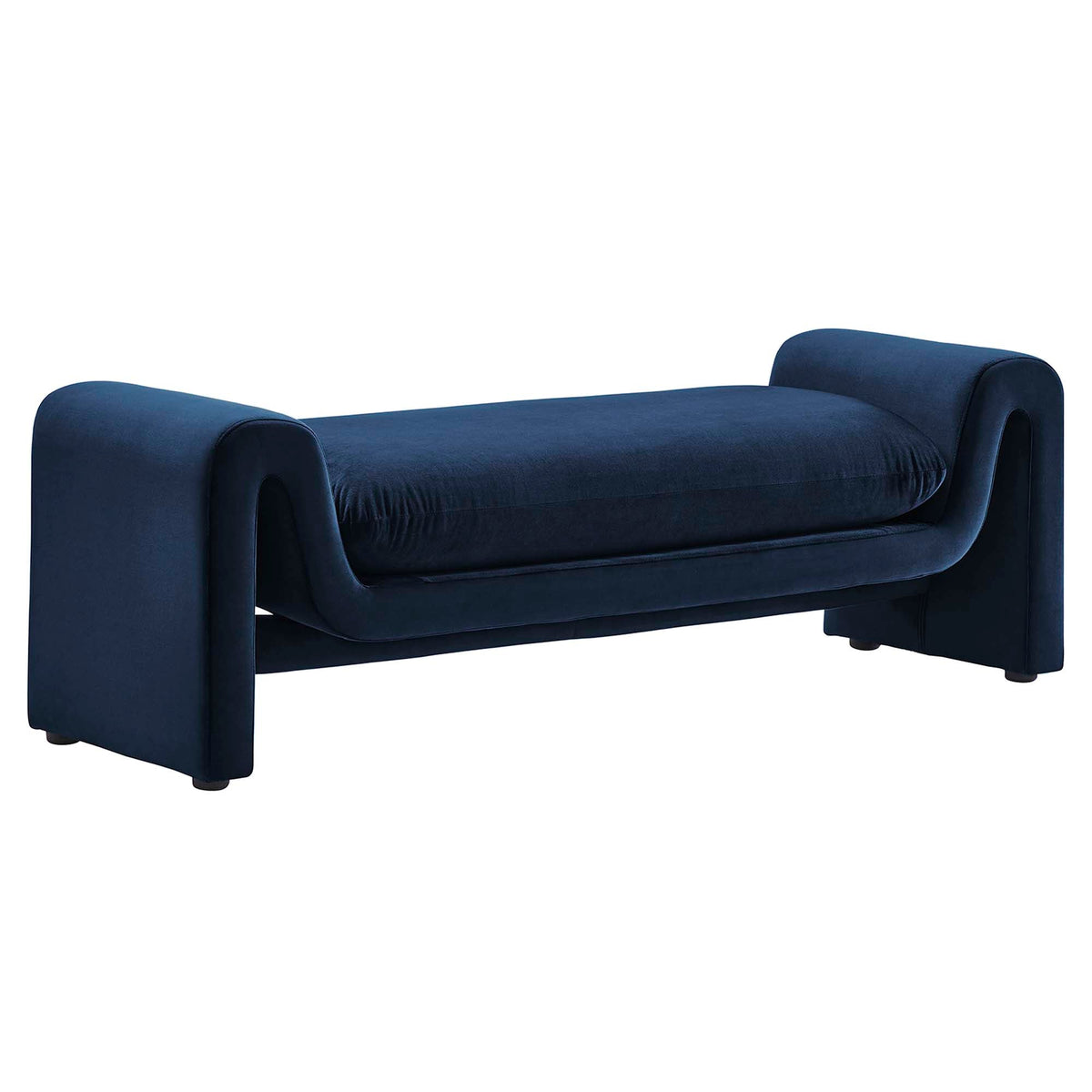 Modway Waverly Performance Velvet Accent Bench Brown