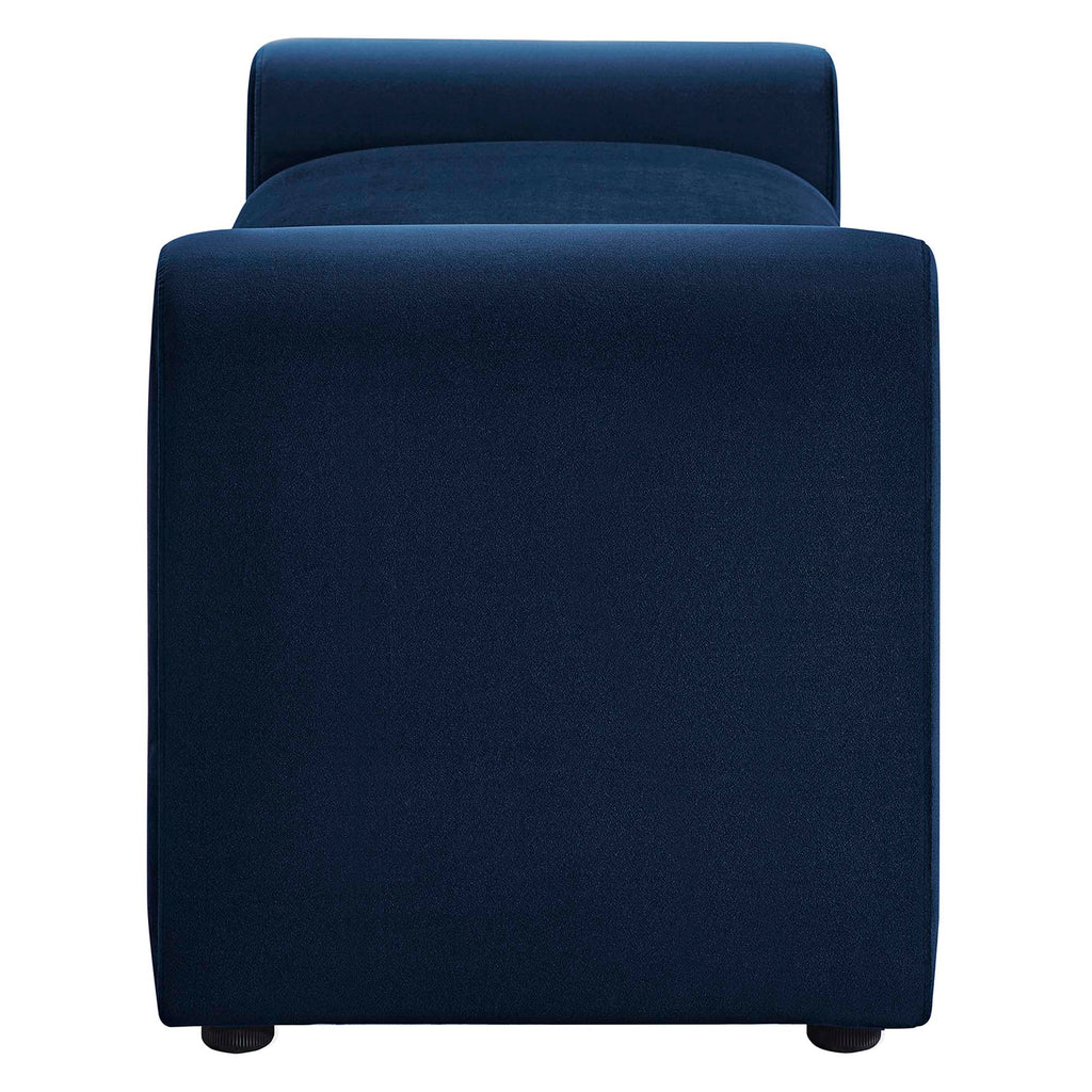 Modway Waverly Performance Velvet Accent Bench Brown