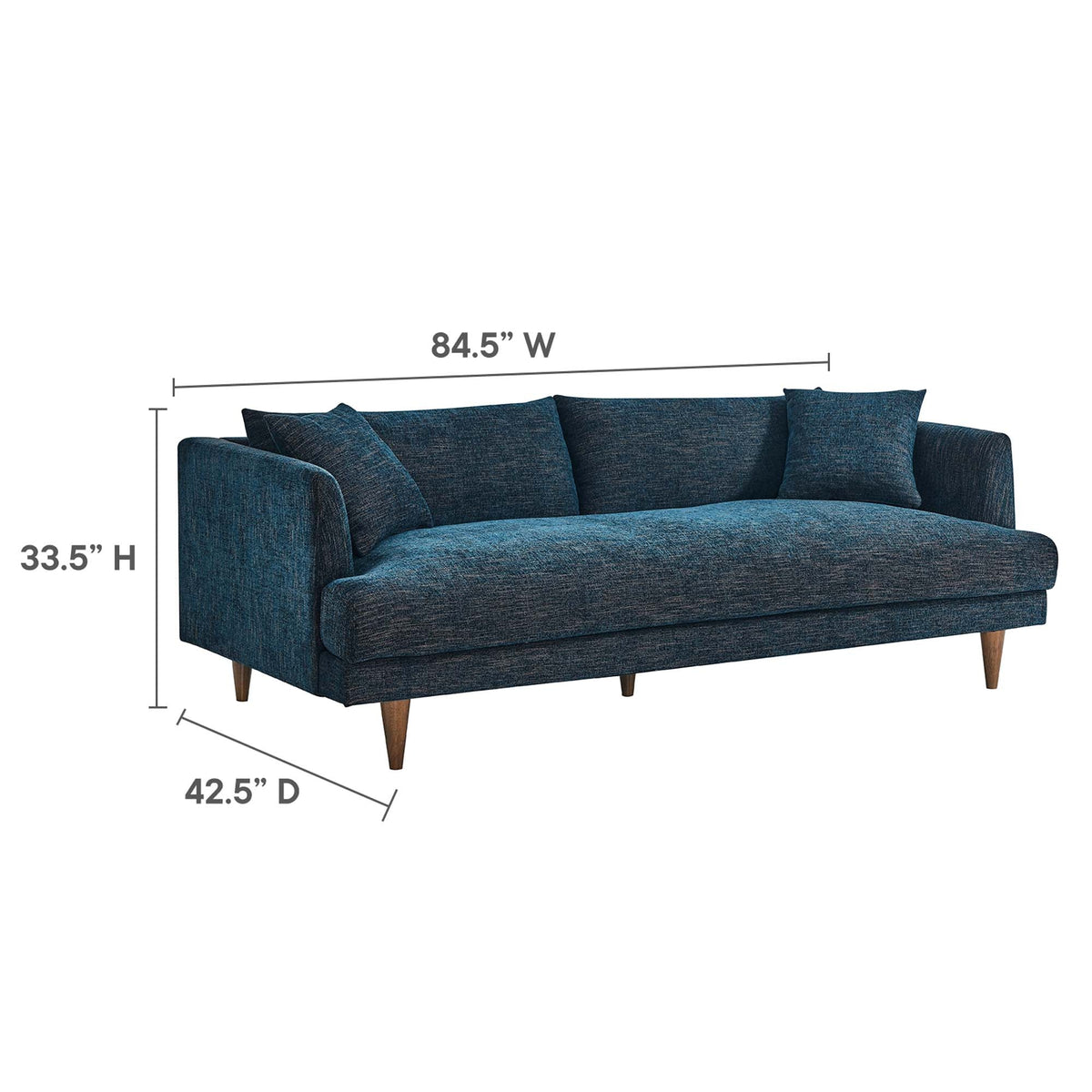 Modway Zoya Down Filled Overstuffed Sofa With Deep Seating