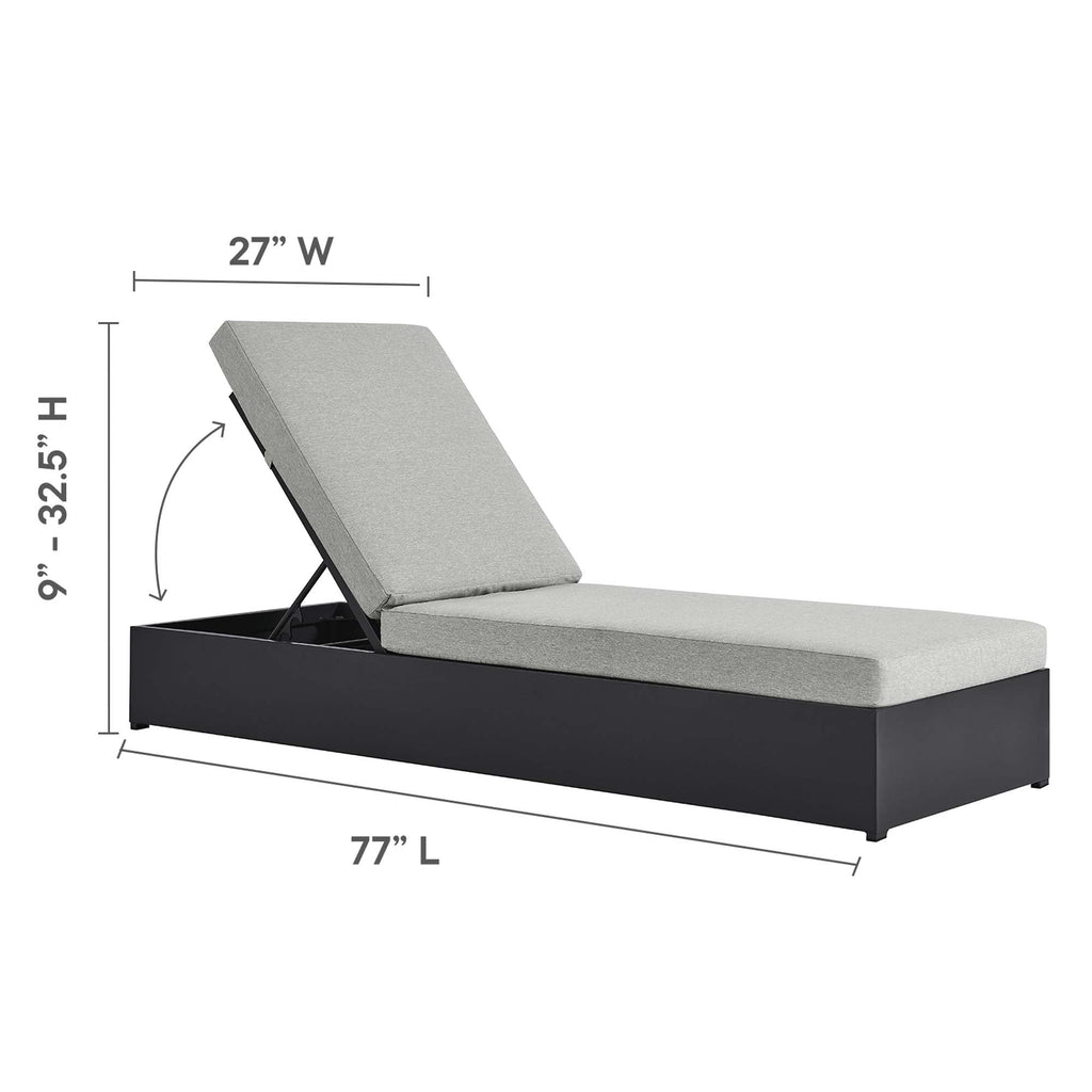 Modway Tahoe Outdoor Powder Coated Aluminum Chaise Lounge