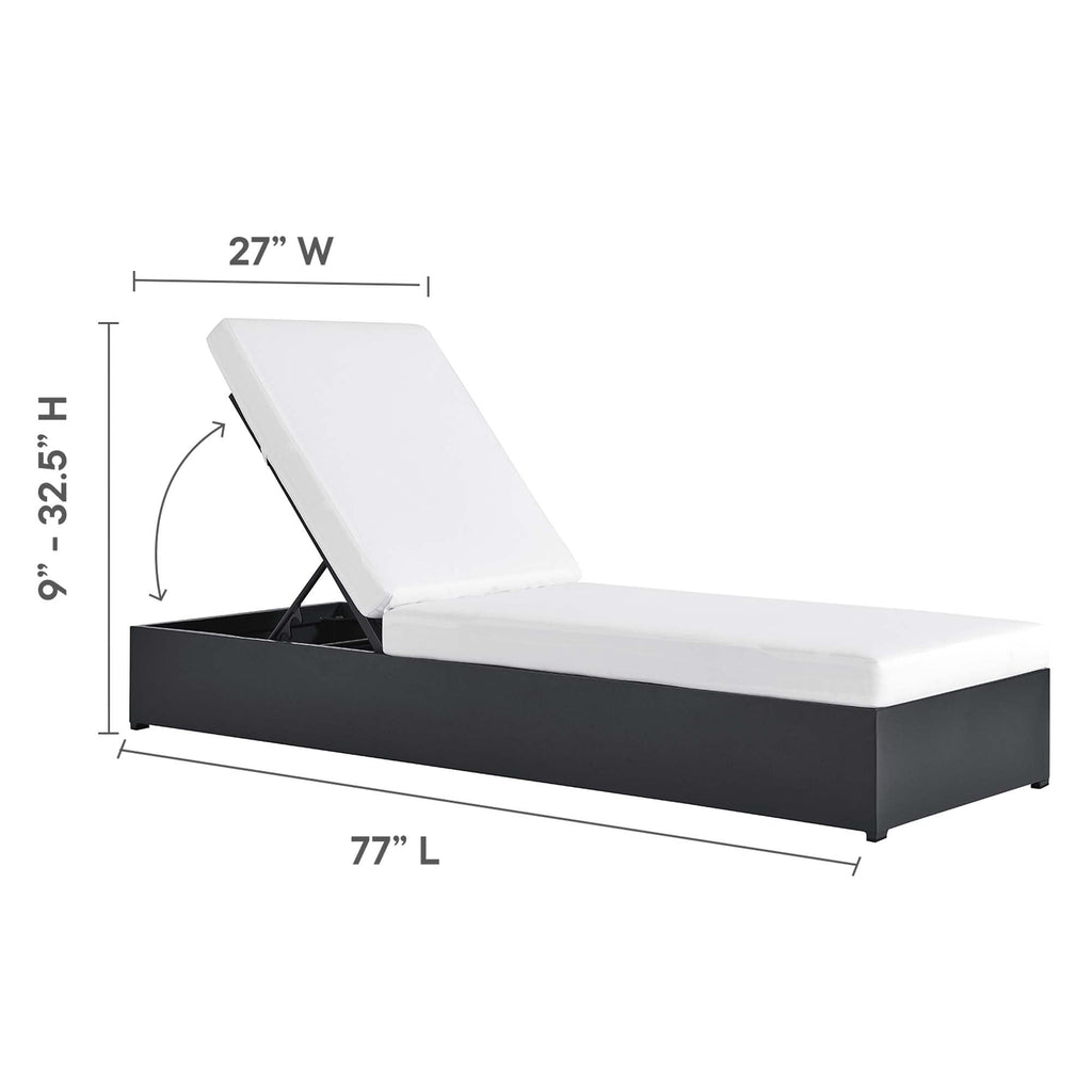Modway Tahoe Outdoor Powder Coated Aluminum Chaise Lounge