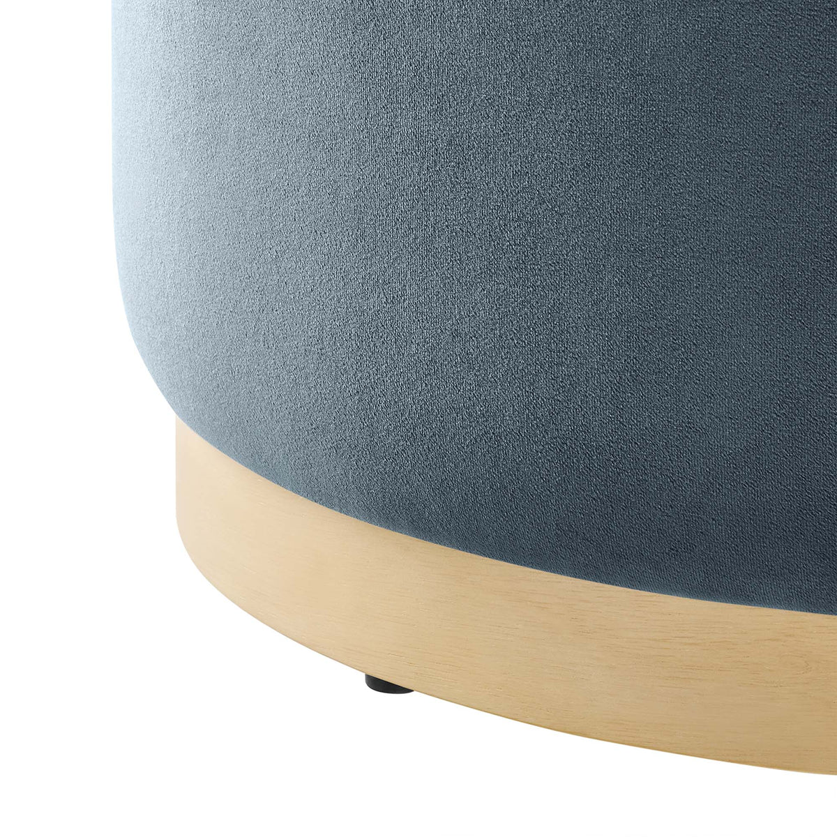 Tilden Performance Velvet Ottoman 23 Inch Round Stain Resistant