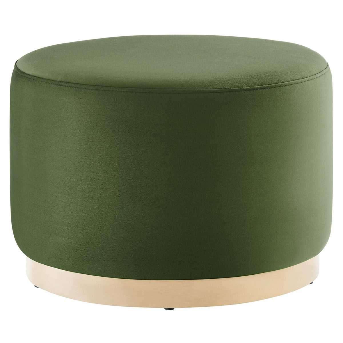 Tilden Performance Velvet Ottoman 23 Inch Round Stain Resistant