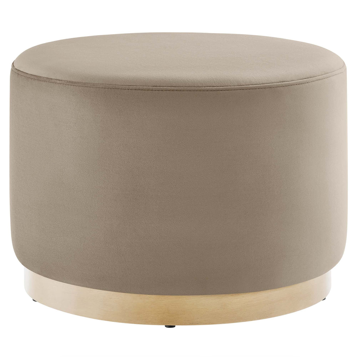 Tilden Performance Velvet Ottoman 23 Inch Round Stain Resistant