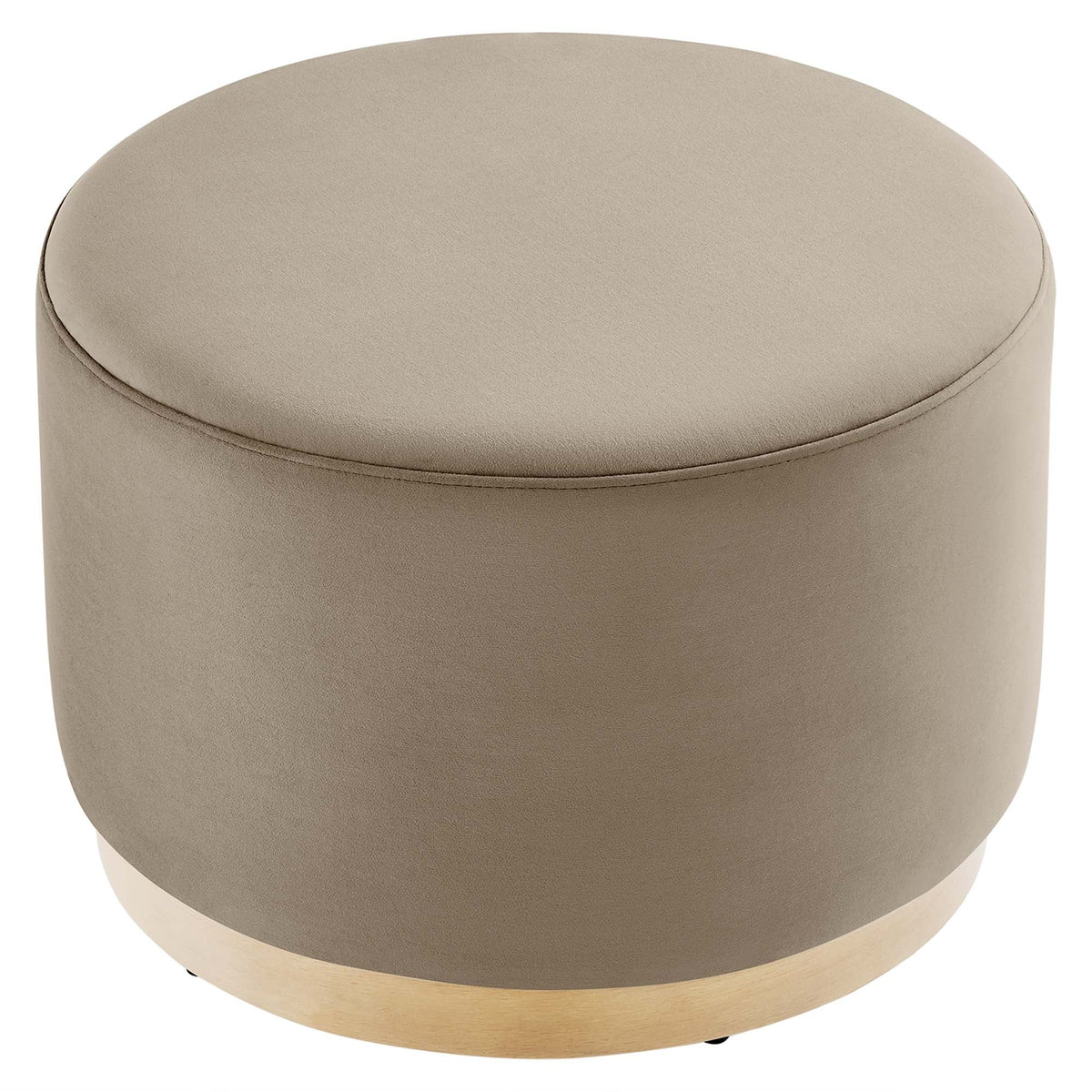 Tilden Performance Velvet Ottoman 23 Inch Round Stain Resistant