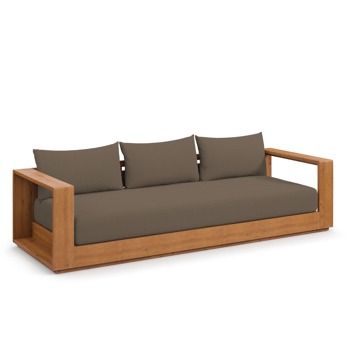 Modway Tahoe FSC Certified Acacia Wood Patio Ottoman