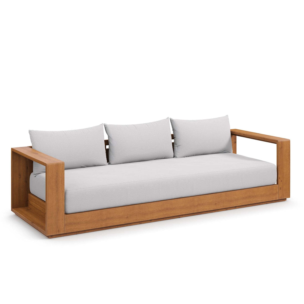 Modway Tahoe FSC Certified Acacia Wood Patio Ottoman