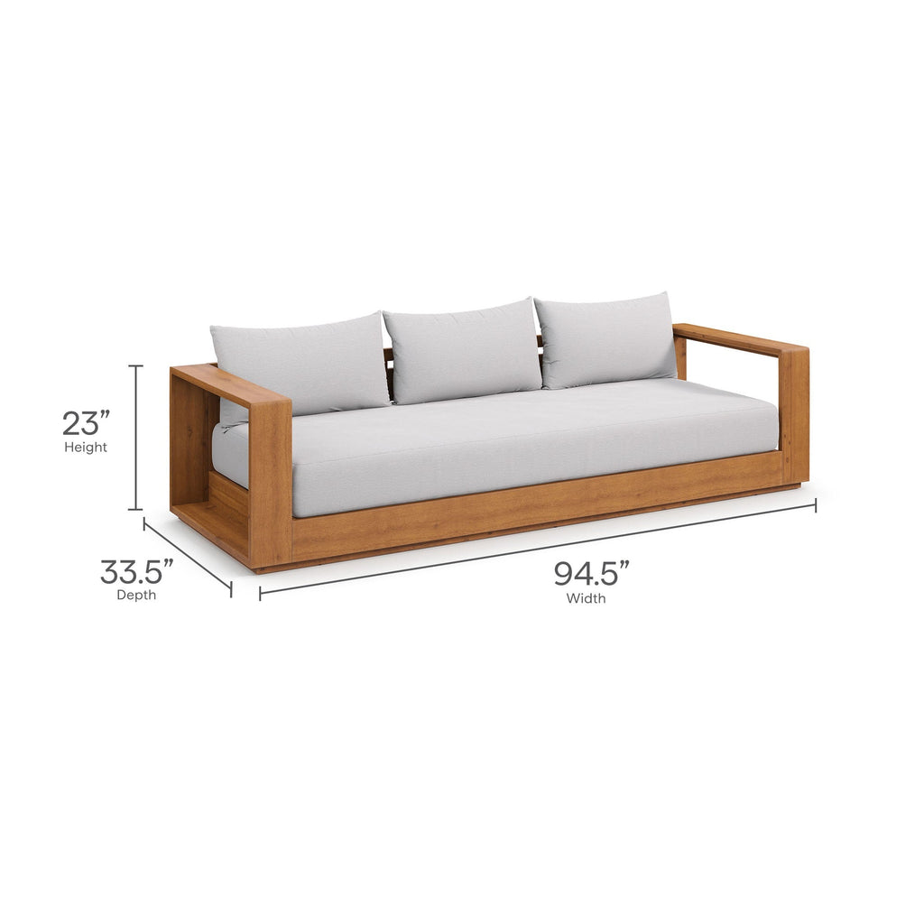 Modway Tahoe FSC Certified Acacia Wood Patio Ottoman