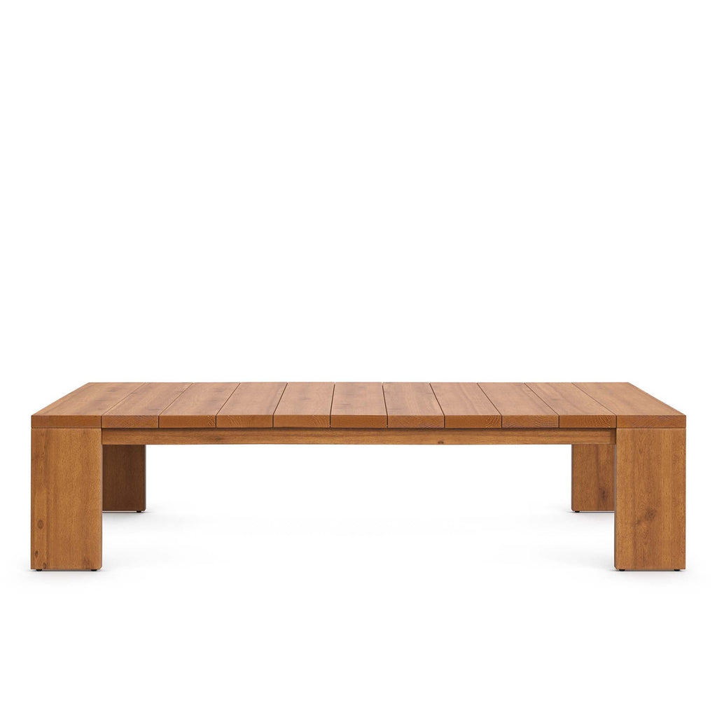 Modway Tahoe 2 Piece Acacia Wood Outdoor Sofa And Coffee Table
