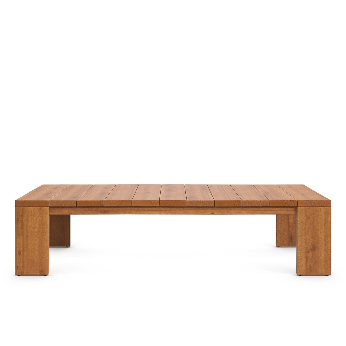 Modway Tahoe 2 Piece Acacia Wood Outdoor Sofa And Coffee Table