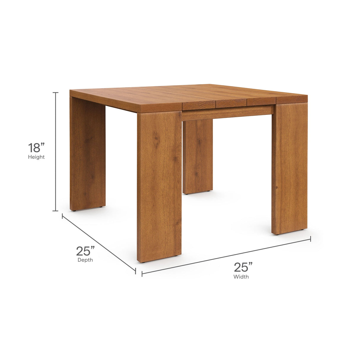 Modway Tahoe 3 Piece Acacia Wood Outdoor Lounge Set