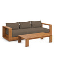 Modway Tahoe 2 Piece Acacia Wood Outdoor Sofa And Coffee Table