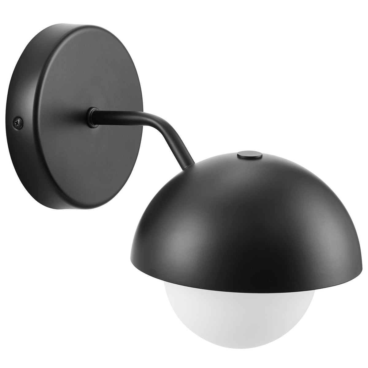 Modway Eclipse Globe Wall Sconce With Opal Glass And Dome Shade