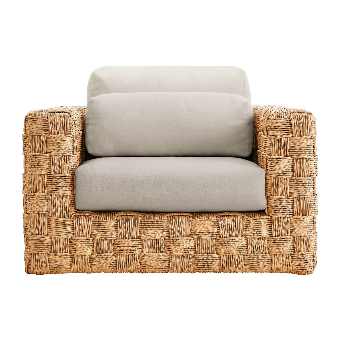 Modway Thames Outdoor Rattan Armchair With Durable Aluminum Frame
