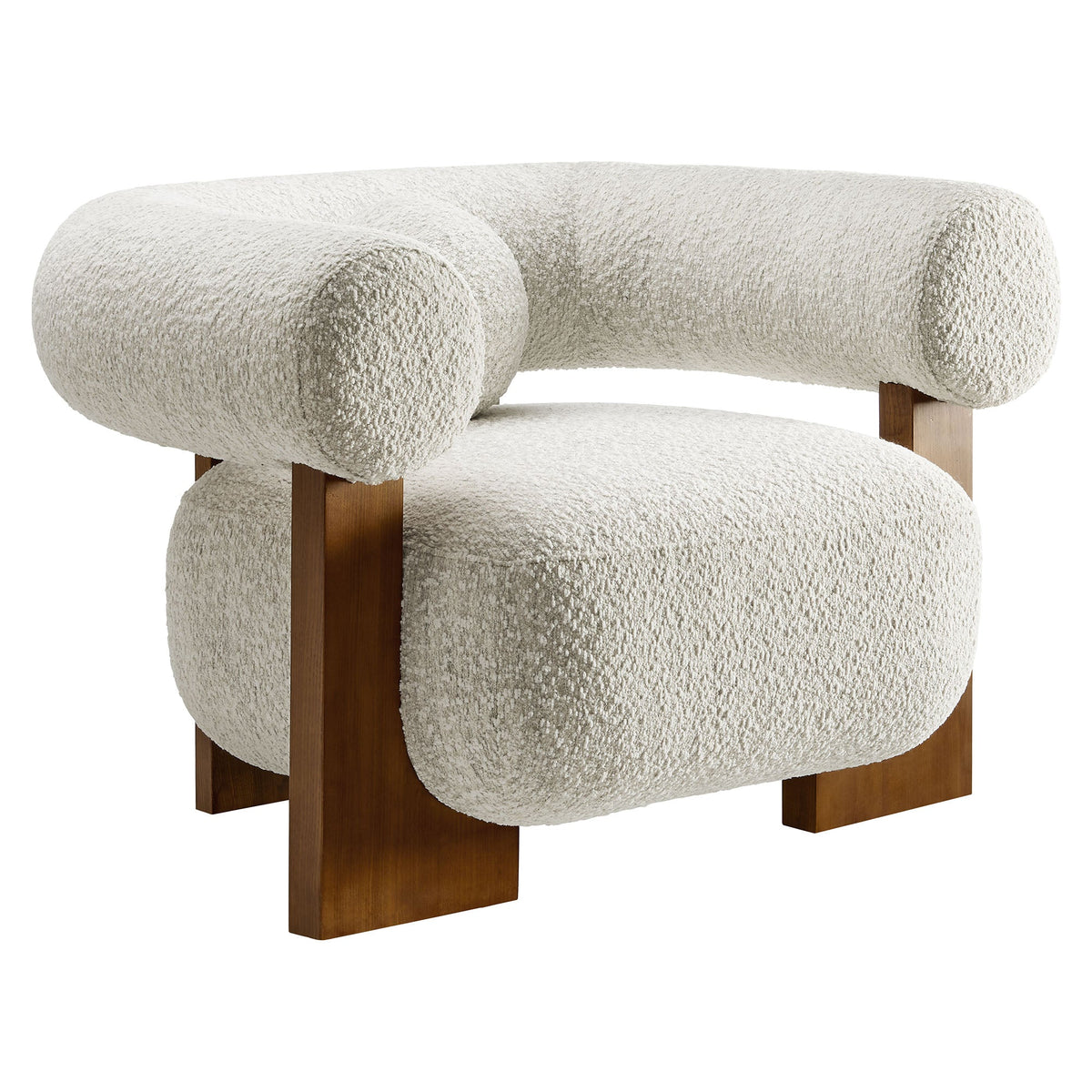 Modway Jace Boucle Accent Chair With Textured Upholstery