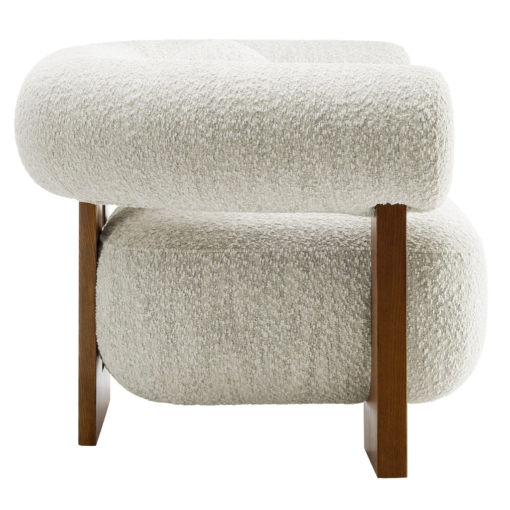 Modway Jace Boucle Accent Chair With Textured Upholstery