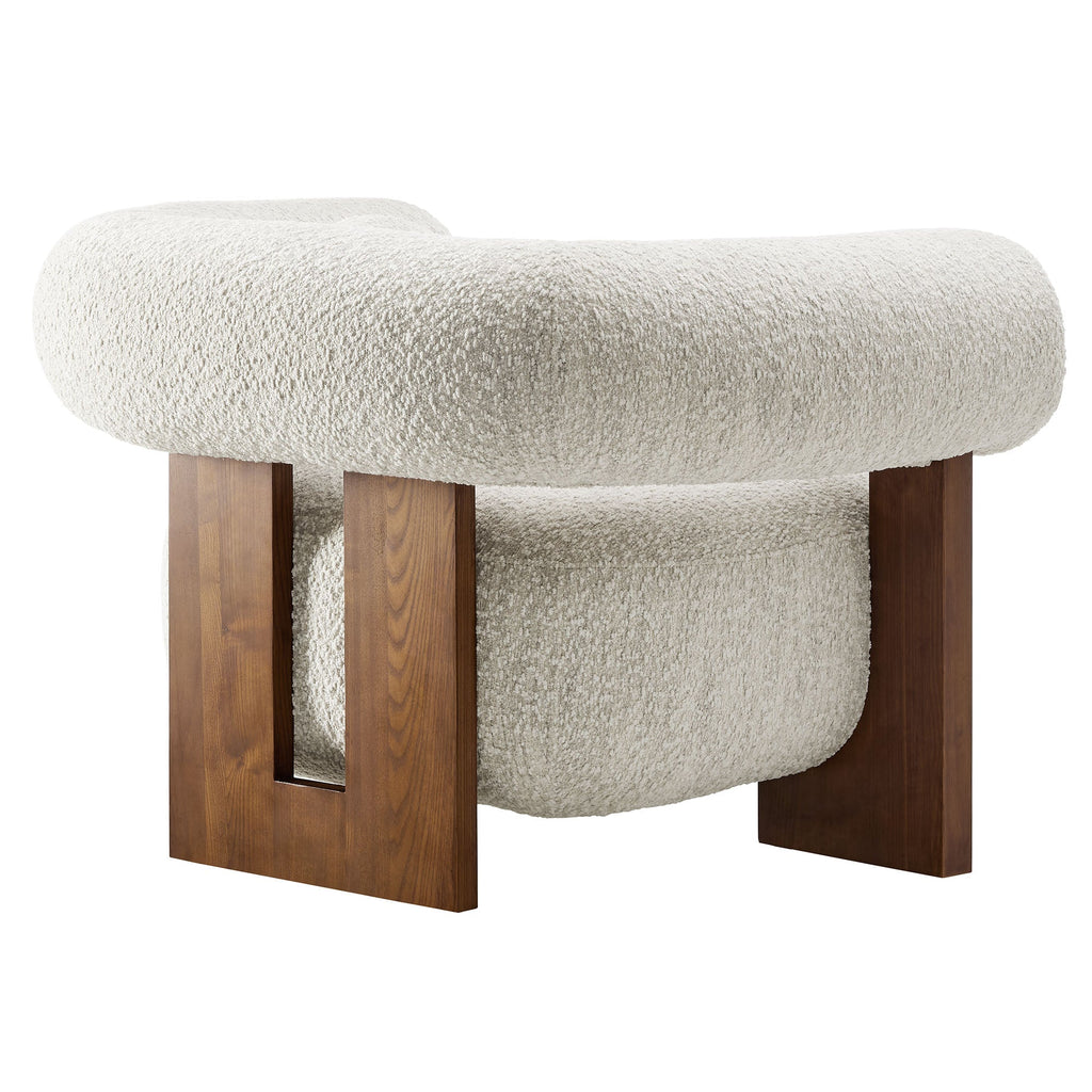 Modway Jace Boucle Accent Chair With Textured Upholstery