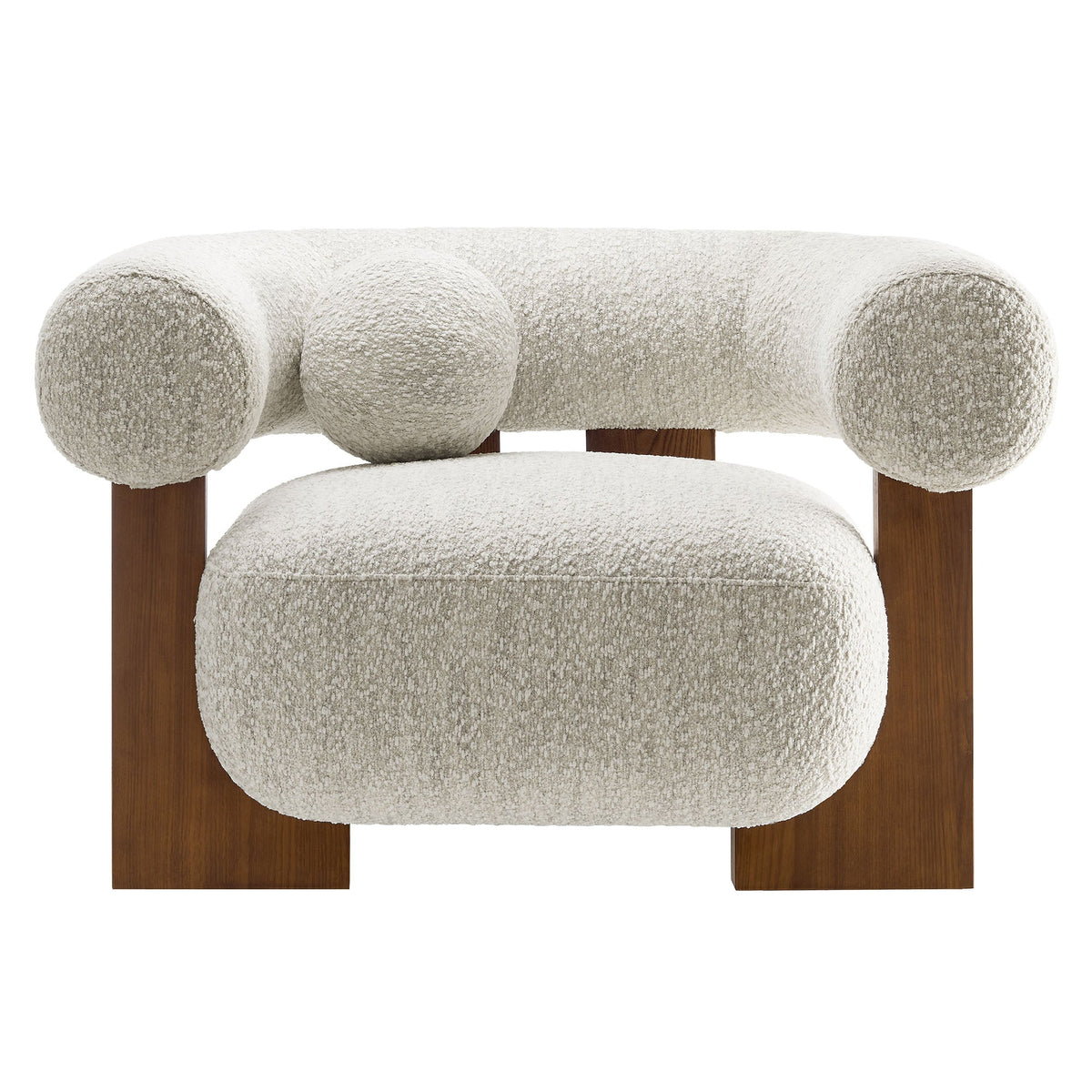 Modway Jace Boucle Accent Chair With Textured Upholstery