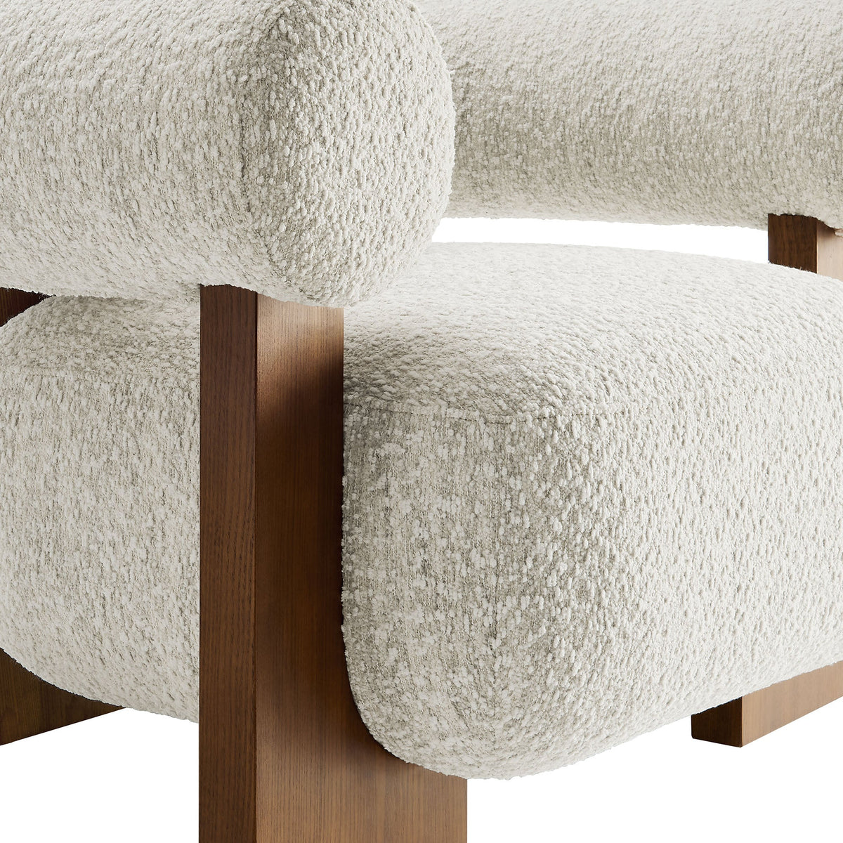 Modway Jace Boucle Accent Chair With Textured Upholstery