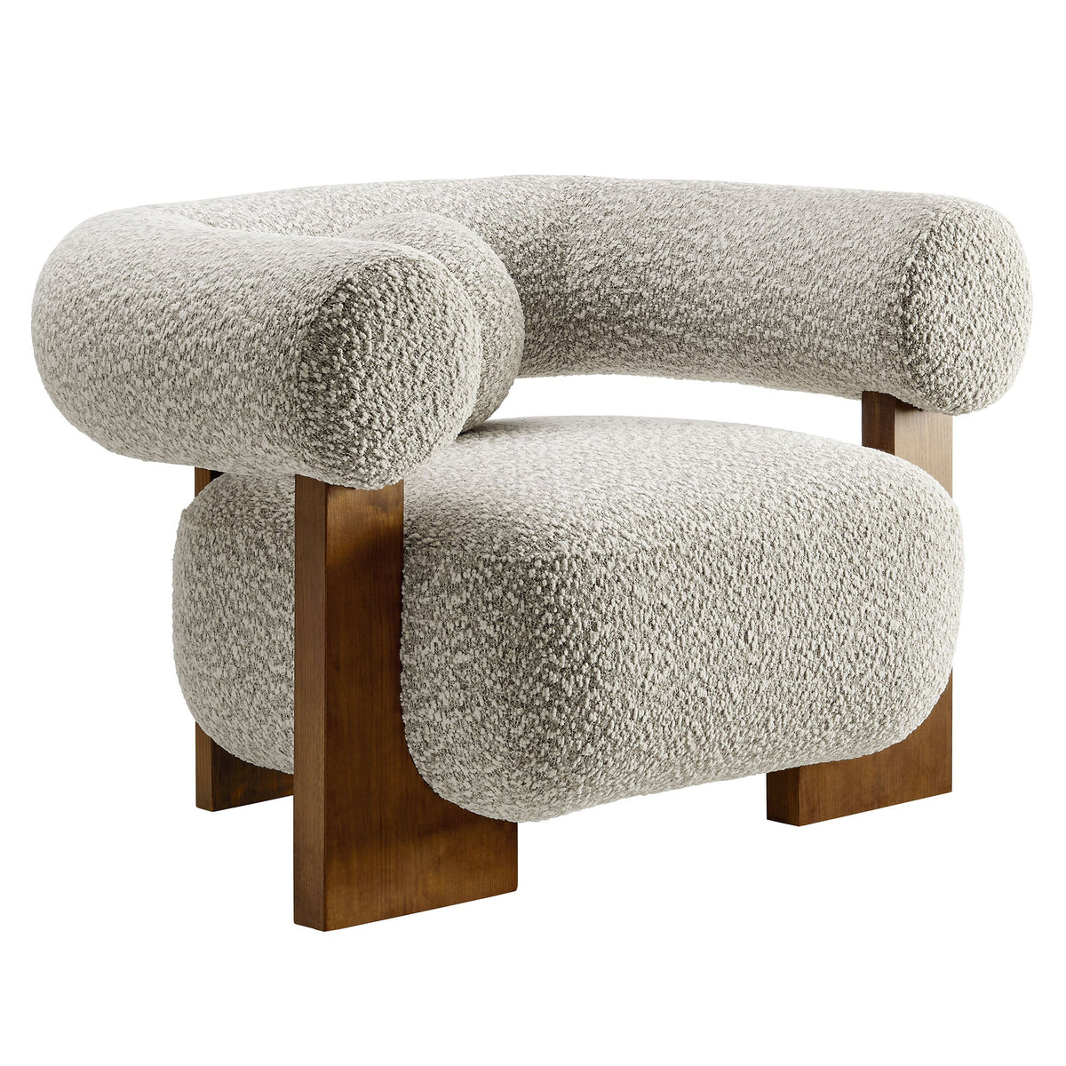 Modway Jace Boucle Accent Chair With Textured Upholstery
