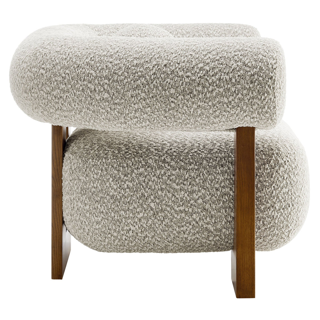 Modway Jace Boucle Accent Chair With Textured Upholstery