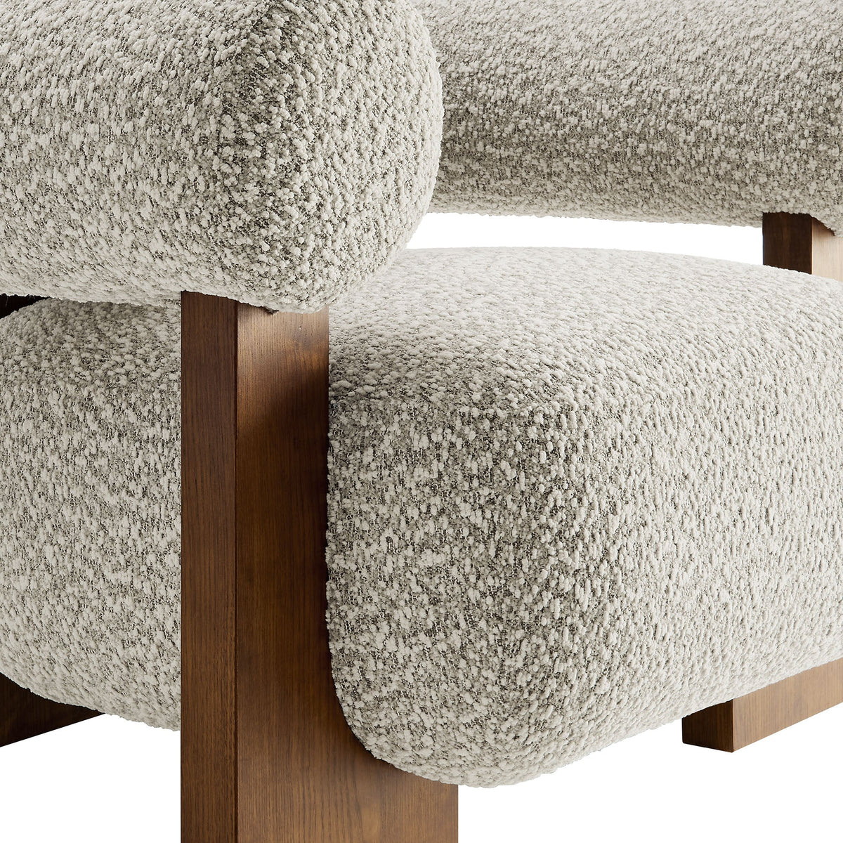 Modway Jace Boucle Accent Chair With Textured Upholstery