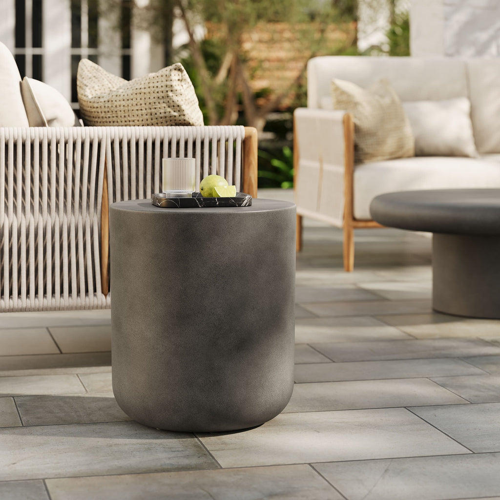 Modway Brion Indoor Outdoor Minimalist Concrete Stool