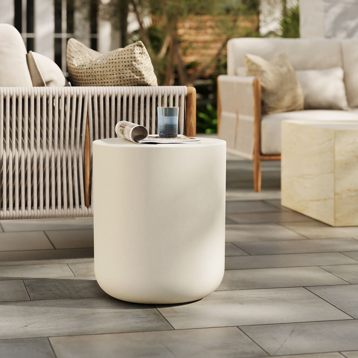Modway Brion Indoor Outdoor Minimalist Concrete Stool