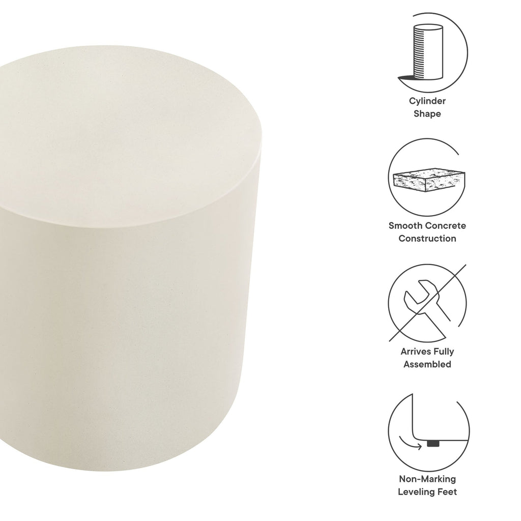 Modway Brion Indoor Outdoor Minimalist Concrete Stool