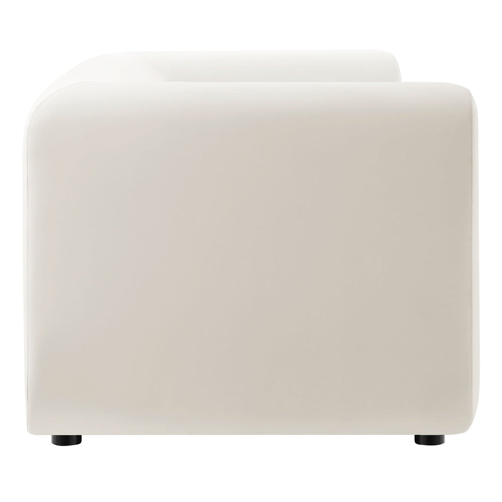 Modway Leif 89 Inch Performance Velvet Upholstered Sofa