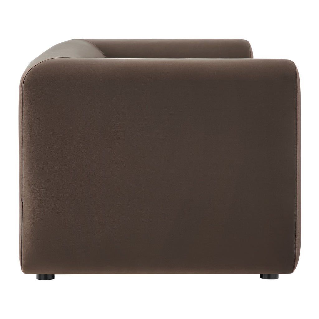 Modway Leif 89 Inch Performance Velvet Upholstered Sofa