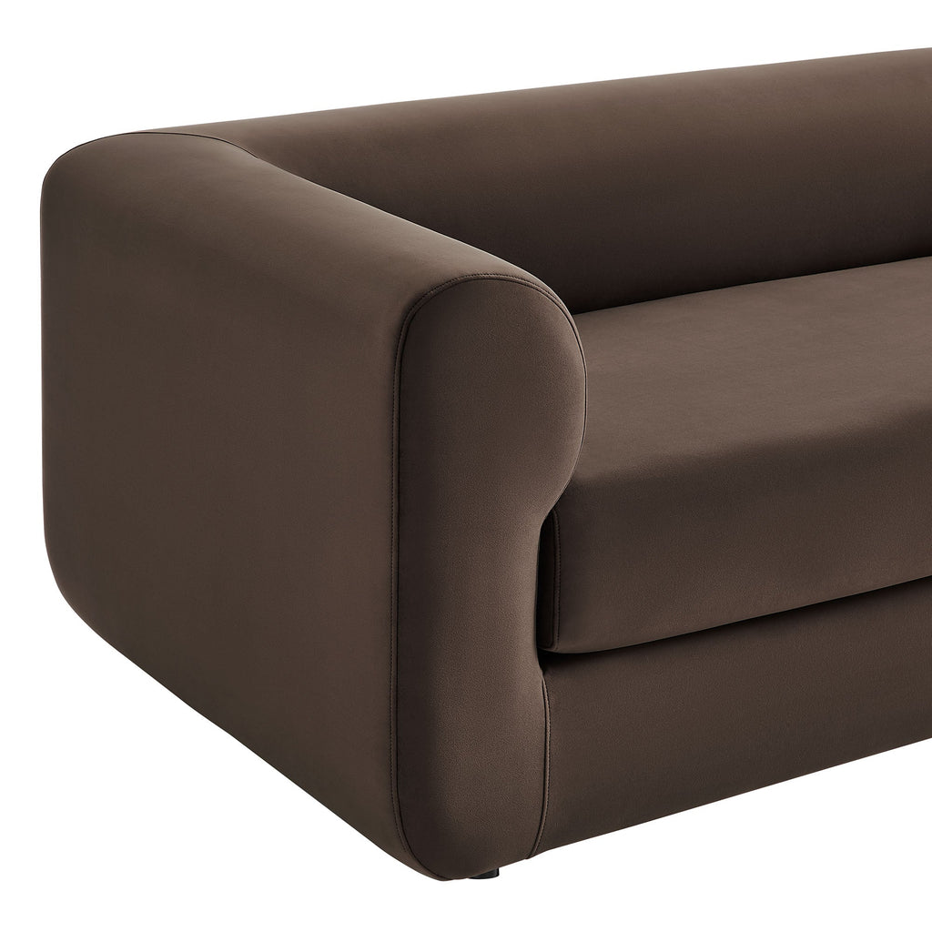Modway Leif 89 Inch Performance Velvet Upholstered Sofa